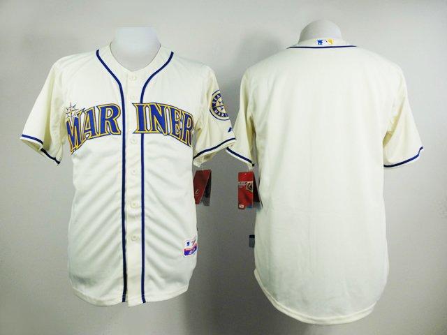 Men Seattle Mariners Blank Cream MLB Jerseys
